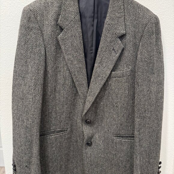Vintage Gentry The Trimmer Fit 100% Wool 2 Button Suit Blazer Coat S 44 29 x20” - Picture 1 of 10